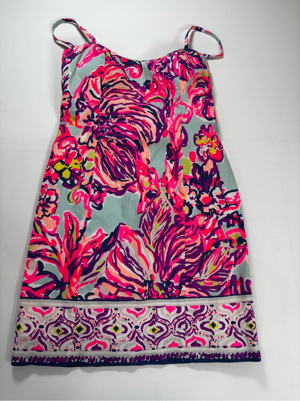 Lilly Pulitzer Pink Floral Spaghetti-Strap Dress